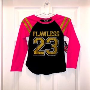 Girls Real Love Brand L/S says Flawless 23 on sh…